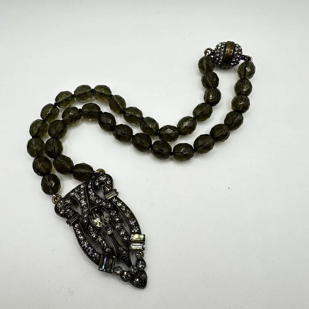 Heidi‎ Daus Iris Swarovski Crystal, Art Deco style necklace!